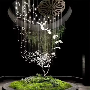 Customizable Modern LED Ceiling Chandelier Luxury Indoor Decoration Pendant Light with Custom Design for Mall Application