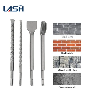 Factory Hot Sales 17pcs SDS Hammer Concrete Masonry Drill Bit Set LANSHENG Brand 40Cr Alloy Steel High-efficiency