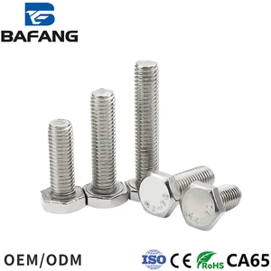 Wholesale A4-70 316 Stainless Steel M10 M12 M14 M16 High Strength Fastener Industrial Fastening Part Outer Hexagon Bolt