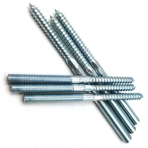 Metal Wood Dowel Screw Double Head Threaded