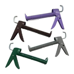 Heavy Duty Half-Barrel Caulking Gun Steel Frame Silicone Sealant Gun Multi-Color DIY Hand Tool