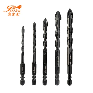 PILIHU Tungsten Carbide Drill Bit Hex Shank Cross Carbide Tip Drill Bits For Glass/Tile/Copper/Wood