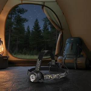 USB Rechargeable 780-Lumen LED Headlight (Li-Ion) Adjustable Beam IP65 Waterproof for Fishing & Outdoor Use