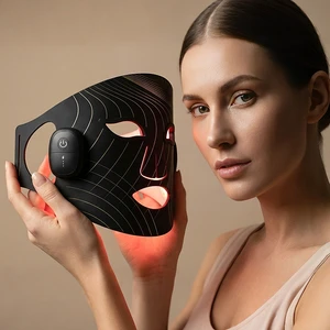 Silicone Infrared Light Food Grade 510K Red Light Therapy Led Hand Held Photon Therapy Home Use Facial Mask Beauty