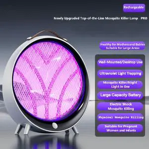 Younimei Rechargeable Mosquito Killer Lamp UV Light Portable TYPE-C Electric Bug Zapper for Indoor Outdoor Camping