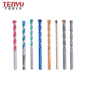Round Shank Carbide Tipped S4 Flute Masonry Drill Bit for Concrete Brick Hard Material Drilling