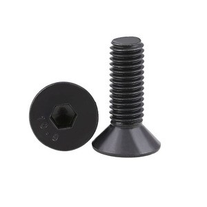 Black Grade 10.9 Steel DIN7991 Hexagon Hex Socket Head Flat Countersunk Allen Bolt Screw