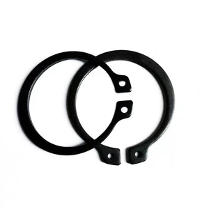 65Mn Black Oxide Carbon Steel Shaft Retaining Rings External Circlips DIN Standard ISO9001 Certified 440-500 HV Hardness XingXin
