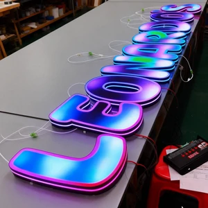 3D LED Channel Letter Business Sign, RGB Programs Sign,Light Up Letter,Sign For Shop Advertising