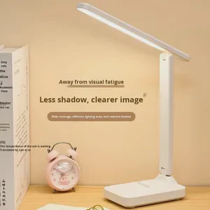 USB Light-emitting Diode Folding Night Light Study Desk Lamp Three-color Temperature Stepless Dimming Desk Lamp