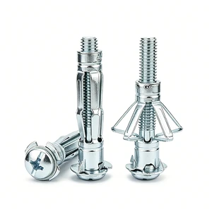 Steel Zinc Plated Hollow Wall Anchors Drywall Ceiling Gypsum Plaster Board Fixing Plaster Wall Anchors Galvanize Expansion Bolts