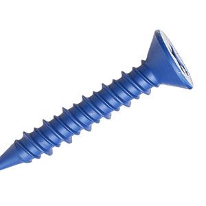 100 PCS 3/16 Inch Concrete Screws 5 Different Lengths Phillips Head Masonry Screws Drill Bits Carbon Steel Blue Anchors