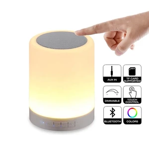 Wholesale Portable Smart Colorful LED Lamp Night Light for Speaker for Mobile Phone and Computer 1200mAh Battery 10M Range