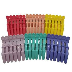 Custom Logo Alligator Hair Clips Hair Sectioning Clip Salon Haircut Clip Barber Shop 6Pcs/Pack