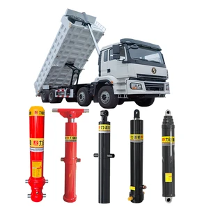 Hyva Style 10-100 Ton Heavy Duty Telescopic Hydraulic Cylinder | 3, 4, 5 Stage Single Acting Hydraulic Hoist for Dump Trucks