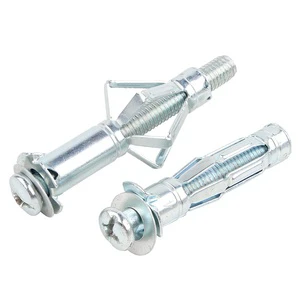 12x100 Steel Galvanized Dry Wall Sleeve Expansion Screw Anchor Molly Bolt for Plaster Walls