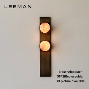 Luxury Living Room Background Wall Sconce Lamp Modern Decorative Interior Alabaster Wall Light Villa Bathroom Lighting Fixture