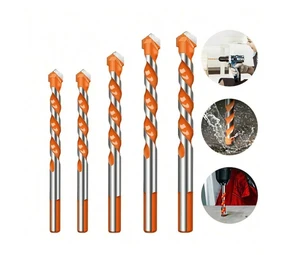 Triangular Shank Carbide Drill Bit Set 3-12mm Multi-Purpose Drilling Bits for Tile Glass Concrete Brick Wood Metal