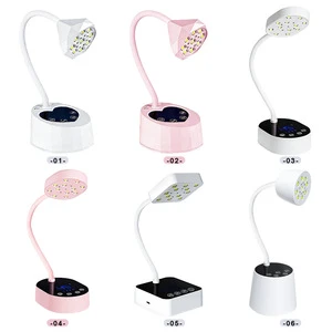Custom Brand 36W Rechargeable LED UV Nail Lamp, Plastic Material, Quick Dry Gel Curing Light, Adjustable Nail Dryer for Home Use