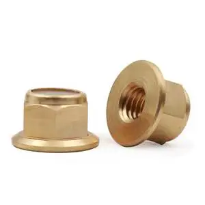 M2-M8 Brass DIN 6926 Hex Flange Lock Nut Nylock Nuts