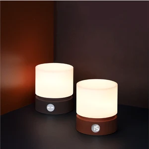 Nordic Design Cylindrical Lamp Rechargeable Led Timed Night Lamp Stepless Dimming Bedroom Bedside Lamp