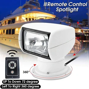 100W Remote Control Halogen Marine Grade 360 Rotate 12V Boat & Truck Search Light Spotlight