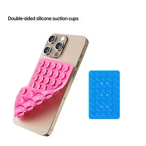 Wholesale Double Side Adhesive Silicone Phone Suction Cup Waterproof Silicone Phone Holder Mobile Stand Fidget Toy Gift