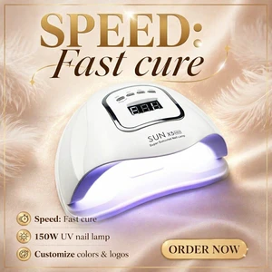 High Power SUN X5 Max 150W LED Nail Lamp 45LEDs Professional Gel Polish LED Nail Dryer Lamp Fast Drying Machine