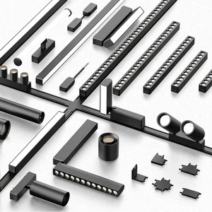Track Lamp Factory Linear Track Light Ceiling Lamp Recessed LED COB Magnetic Track Light With Ultra Slim Magnetic Rail for Hotel