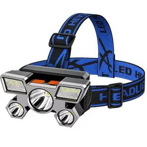 Headlights for Forehead, 5pcs LED Headlamp Rechargeable Waterproof Super Bright Adjustable Head Light No Battery Display