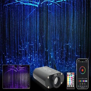 Fiber Optic Lights 16W RGBW Smart LED Starry Sky with WIFI APP Remote Control Waterproof Fiber Curtain Starry Sky Lighting