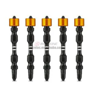 65L Magnetic Ring Bit Phosphate Black Double-headed Cross Screwdriver S2 Electric Screwdriver Magnetic Ring Batch Strong