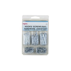 OEM Supported 250PC Assorted Zinc-Plated Nails Including Common Nail and Wire Brad Nails