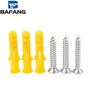 Plastic Expansion Anchor With Screw For Drywall - Self Tapping Screws & Nylon Anchors, Wall Anchor Kit