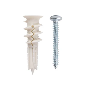 ECSON Spiral Expansion Tube Plastic Plate Expansion Tube Spiral Screwed Gypsum Board Rising Plugged Expansion Tube Screw Fujian