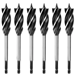 Professional High Carbon Steel Wood Drill Bit Set with Hex Shank Efficient Chip Removal Smooth Woodwork & Twist Flute Design