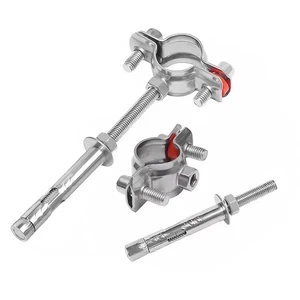 304 Stainless Steel Pipe Clamp Pipeline Gas PVC Drainage Pipe Fixing Buckle Ceiling Pipe Bracket Clamp