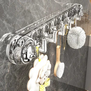 Plastic Suction-cup Door Hook Heavy-Duty Adhesive Mount No Drilling Required Modern Minimalist Bathroom Entryway Storage