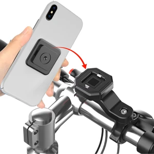 New ABS Plastic Universal Electric Mobile Phone Box Bracket for Motorcycle/Bicycle Rotating Lock Suction Cup Clip Fix Mounting