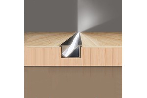 Embedded Cabinet Furniture LED Linear Contour Light Aluminum Alloy T5 with 45-degree Side View Powder-coated Surface Dimmable