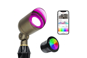 Brass Spot Light with WiFi Control and Removable Lamp Cup for Professional Landscape Lighting 6W
