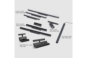 Magnetic Track Lighting System, Villa Home Decoration Linear Spot Hanging Magnetic Track Light for Home Office Villa