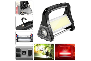 4000LM Ultra Bright White Laser & 8XTE LED Work Light 21700 Battery 3000mAh Portable COB Inspection Lamp for Mechanic Garage