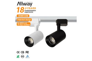 Commercial Aluminum Rail 360 Angle Adjustable Tracklight COB Focus Spot Lamp Shop 10W 20W 30W LED Track Light