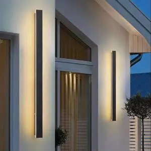 Hotel Villa Waterproof Garden Linear Long Strip Wall Sconce Outdoor Lighting Fixture Wall Lamps Led Outdoor Wall Lights for Home