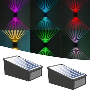 Outdoor Wall Light Villa Aisle Balcony Garden Fence Outdoor Solar Energy Wall Washer Light Waterproof Light Garden