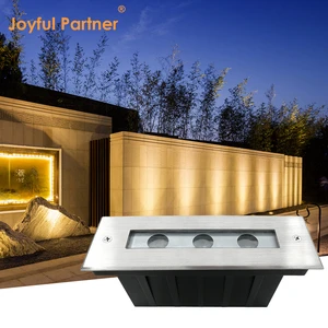 IP67 Waterproof 220VDC 3W 3000K LED Long Strip Buried Stainless Steel 7mm Tempered Glass Dimmable Outdoor Underground Light