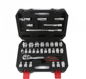 Portable 32pcs box spanner socket set ratchet spanner set