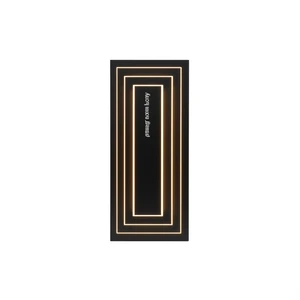 3 Tier 15.7 LED Outdoor Wall Sconce Black Iron Waterproof Exterior Light Fixture for Garage Lighting