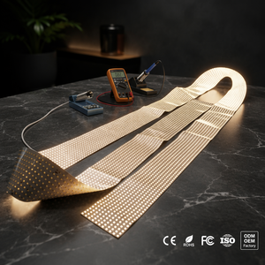 Ultra Slim Flexible Bendable LED Panel Light 24V Dimmable 3000k 4000K/6000K Surface Diffuser Smart App+Remote Control CRI90